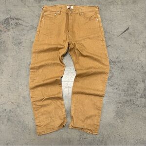 Men’s Levi’s 501 straight leg button-fly tan jeans 38/32